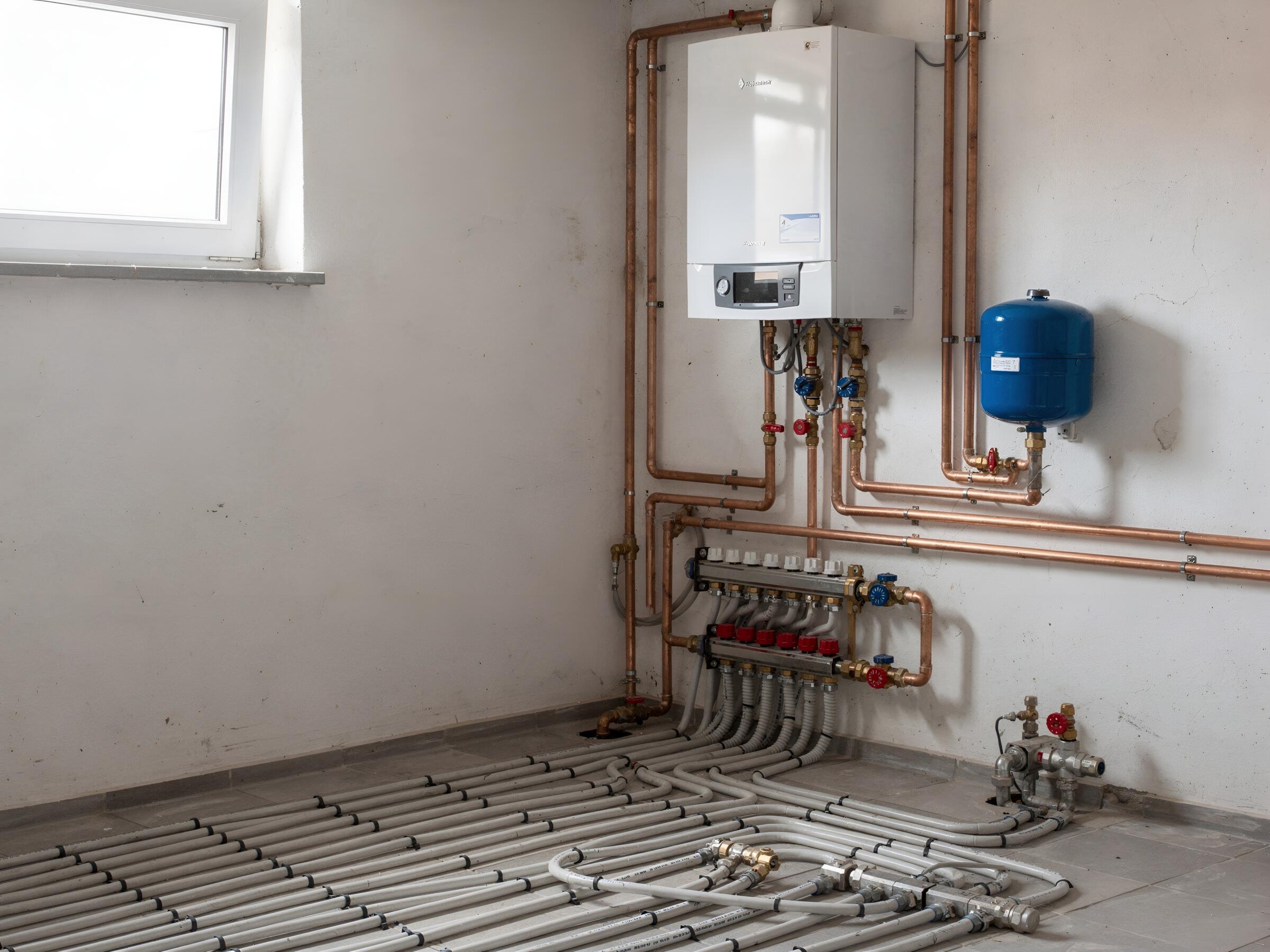 Afgewerkte CV-installatie met condensatieketel