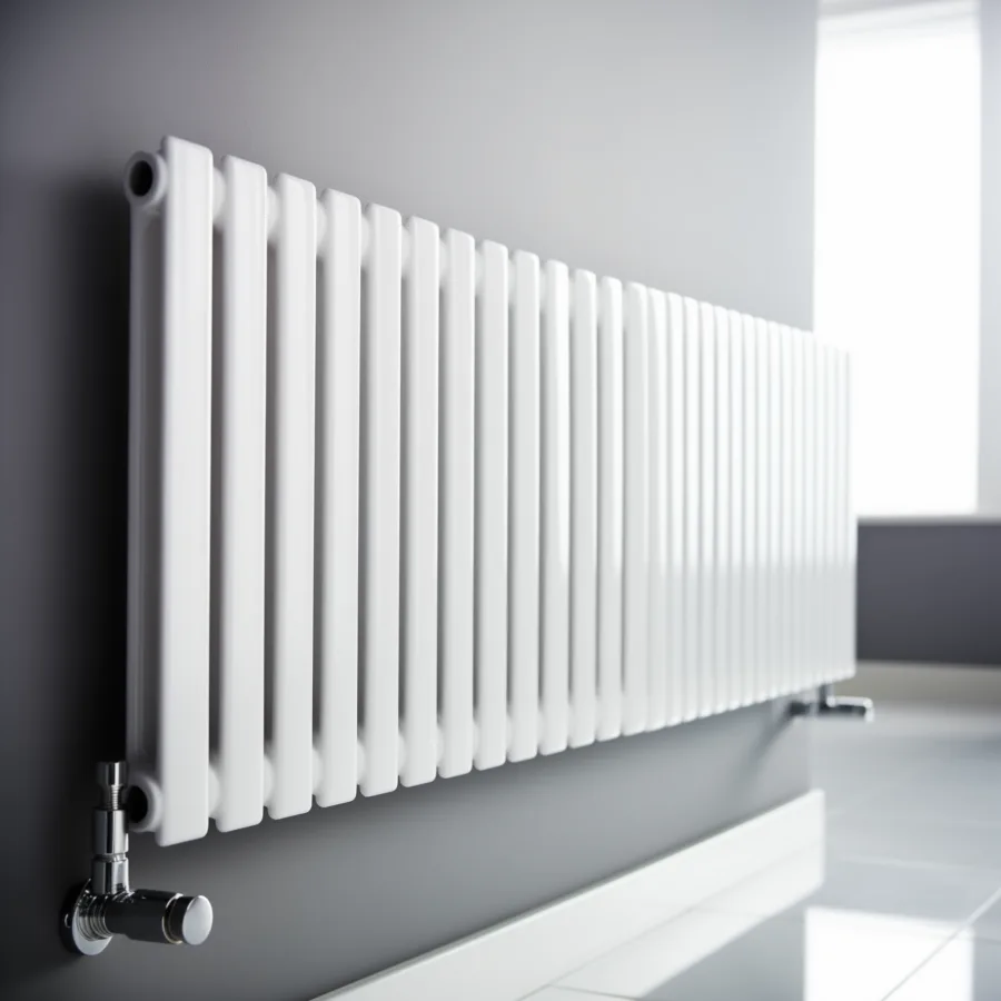 Moderne radiator in een woning